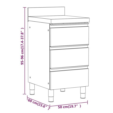 SZAFKI GASTRONOMICZNE 3 SZT STAL NIERDZEWNA