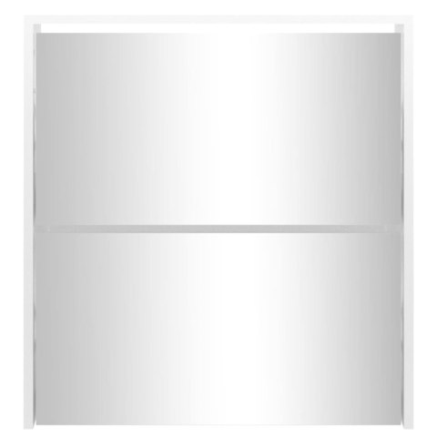 SZAFKA NA BUTY LUSTRO I 2 SZUFLADY BIAŁY POŁYSK 63X17X67CM