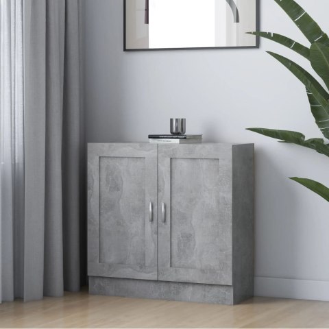 SZAFKA NA KSIĄŻKI SZAROŚĆ BETONU 82,5X30,5X80CM PŁYTA
