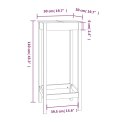 STOLIK BAROWY BIAŁY 50X50X110CM DREWNO SOSNOWE