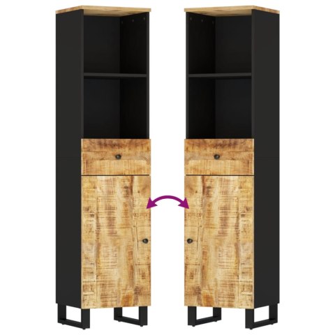 SZAFKA ŁAZIENKOWA 38X33X160CM DREWNO MANGO