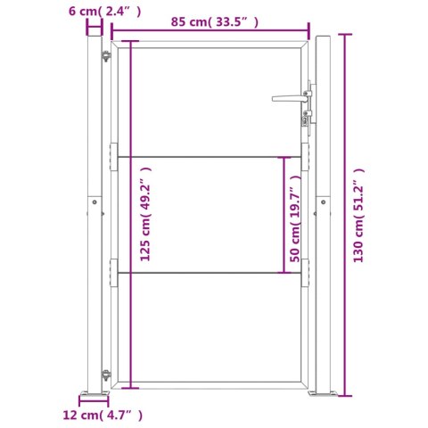 FURTKA OGRODOWA 105X130CM STAL KORTENOWSKA