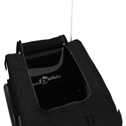 PRZYCZEPKA ROWEROWA DLA ZWIERZĄT PSA KOTA CZARNA TKANINA OXFORD I ŻELAZO