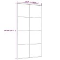 DRZWI PRZESUWNE CZARNE 102,5X205CM SZKŁO ESG I ALUMINIUM