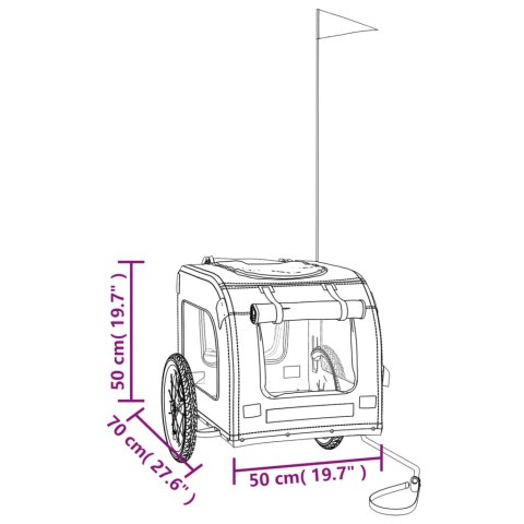 PRZYCZEPKA ROWEROWA DLA ZWIERZĄT PSA KOTA TKANINA OXFORD I ŻELAZO