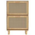 SZAFKA NA BUTY DREWNO RATTAN 52X25X80CM BOHO