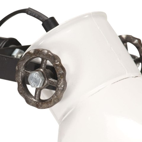 LAMPA PODŁOGOWA Z 2 KLOSZAMI BIAŁA E27 ŻELIWO