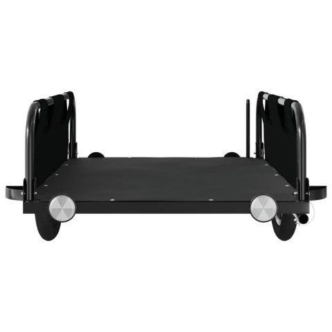 PRZYCZEPKA ROWEROWA CZARNA TKANINA OXFORD I ŻELAZO