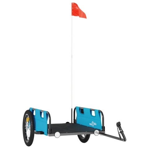 PRZYCZEPKA ROWEROWA NIEBIESKA TKANINA OXFORD I ŻELAZO