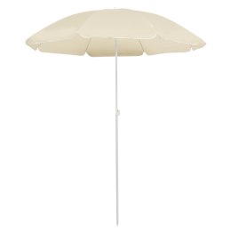 PARASOL OGRODOWY NA STALOWYM SŁUPKU PIASKOWY 180CM
