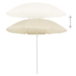 PARASOL OGRODOWY NA STALOWYM SŁUPKU PIASKOWY 180CM