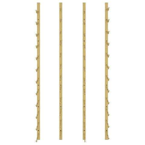 UCHWYTY ŚCIENNE NA 24 BUTELKI WINA 2 SZT ZŁOTE ŻELAZNE