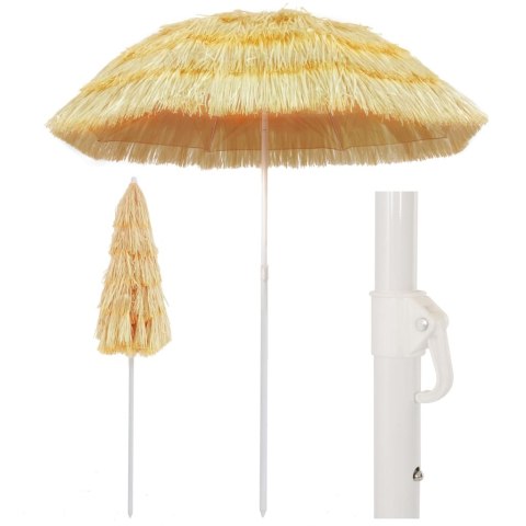 PARASOL PLAŻOWY W STYLU HAWAJSKIM NATURALNY 180CM