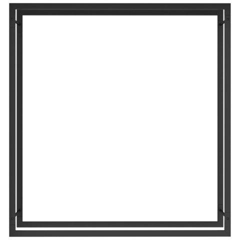 STOJAK NA DREWNO MATOWY CZARNY 110X28X116CM STALOWY