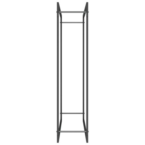 STOJAK NA DREWNO MATOWY CZARNY 110X28X116CM STALOWY