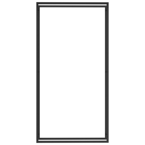 STOJAK NA DREWNO MATOWY CZARNY 110X28X214CM STALOWY