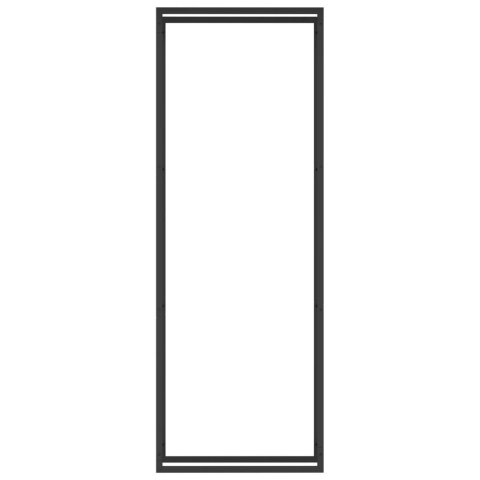 STOJAK NA DREWNO MATOWY CZARNY 80X28X222CM STALOWY