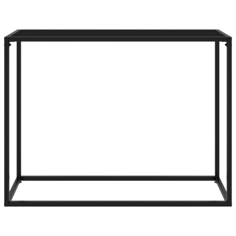 STOLIK KONSOLOWY CZARNY 100X35X75CM SZKŁO HARTOWANE