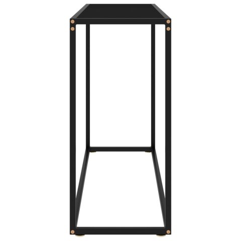 STOLIK KONSOLOWY CZARNY 100X35X75CM SZKŁO HARTOWANE
