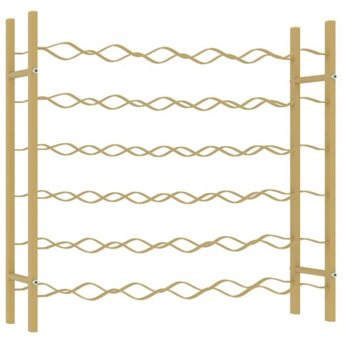 STOJAK NA 36 BUTELEK WINA ZŁOTY METALOWY