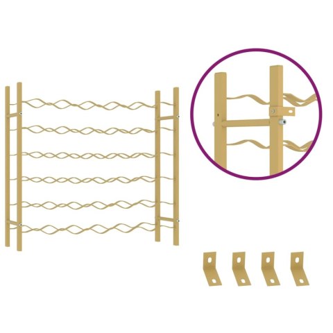 STOJAK NA 36 BUTELEK WINA ZŁOTY METALOWY