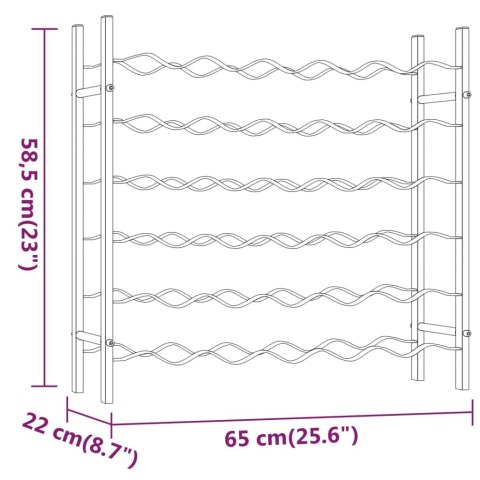 STOJAK NA 36 BUTELEK WINA ZŁOTY METALOWY