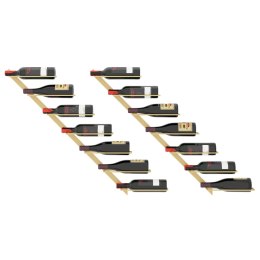 UCHWYTY ŚCIENNE NA 7 BUTELEK WINA 2 SZT ZŁOTE METALOWE