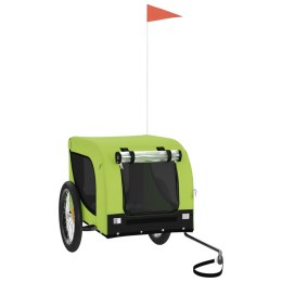 PRZYCZEPKA ROWEROWA DLA ZWIERZĄT PSA KOTA ZIELONO-CZARNA OXFORD