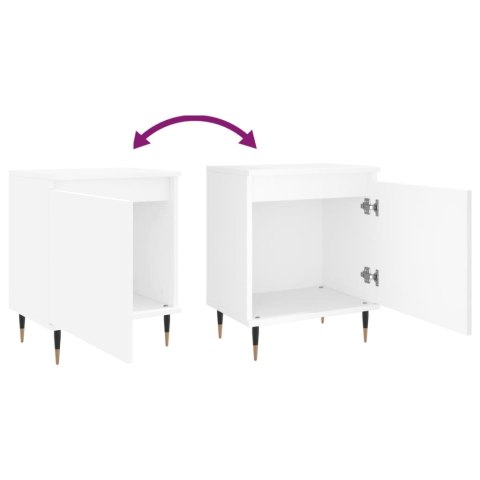 SZAFKI NOCNE 2 SZT BIAŁE 40X30X50CM