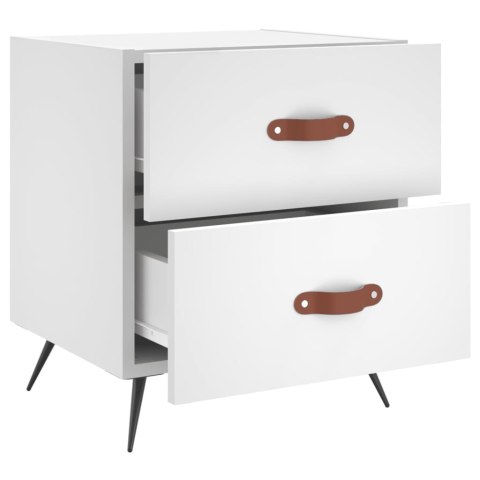 SZAFKI NOCNE 2 SZT BIAŁE 40X35X47,5CM