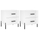 SZAFKI NOCNE 2 SZT BIAŁE POŁYSK 40X35X47,5CM