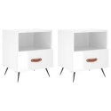 SZAFKI NOCNE 2 SZT BIAŁE POŁYSK 40X35X47,5CM
