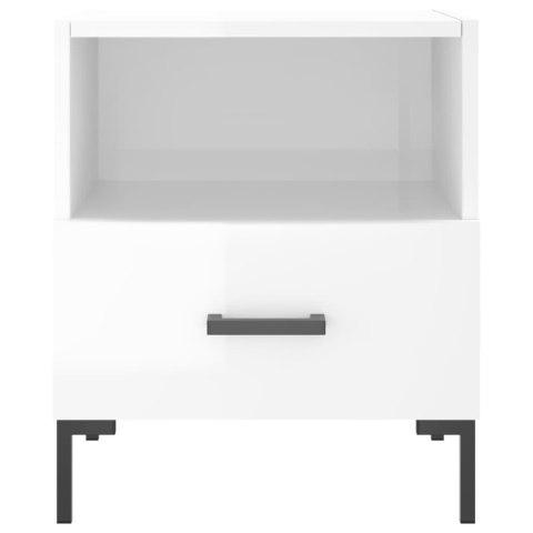 SZAFKI NOCNE 2 SZT BIAŁE POŁYSK 40X35X47,5CM