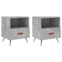 SZAFKI NOCNE 2 SZT SZAROŚĆ BETONU 40X35X47,5CM