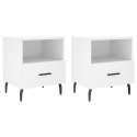 SZAFKI NOCNE 2 SZT BIAŁE 40X35X47,5CM