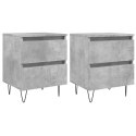 SZAFKI NOCNE 2 SZT. SZAROŚĆ BETONU 40X35X50CM