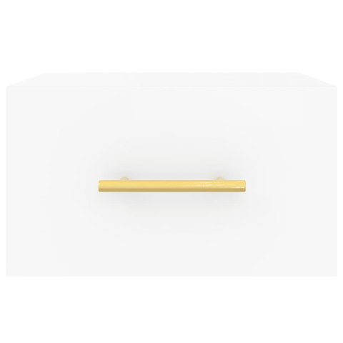 WISZĄCE SZAFKI NOCNE 2 SZT BIAŁE 35X35X20CM