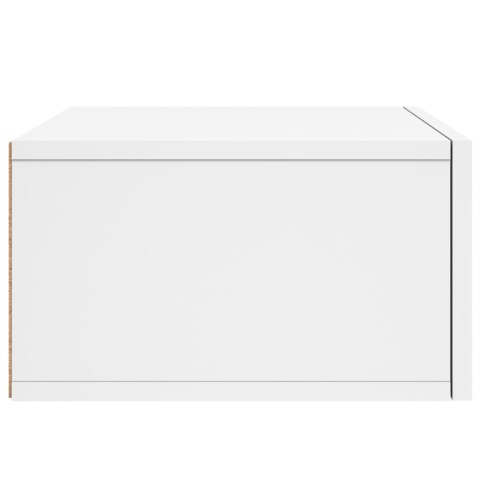 WISZĄCE SZAFKI NOCNE 2 SZT BIAŁE 35X35X20CM