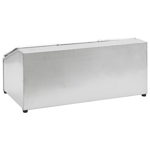 EKSPOZYTOR Z 3 POJEMNIKAMI GN 1/6 STAL NIERDZEWNA