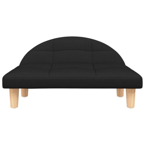 LEGOWISKO DLA PSA CZARNE 70X52X30CM OBITE TKANINĄ