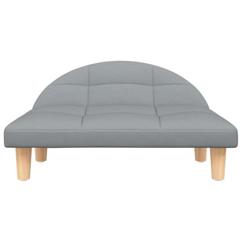 LEGOWISKO DLA PSA JASNOSZARE 70X52X30CM OBITE TKANINĄ