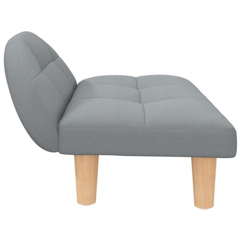 LEGOWISKO DLA PSA JASNOSZARE 70X52X30CM OBITE TKANINĄ