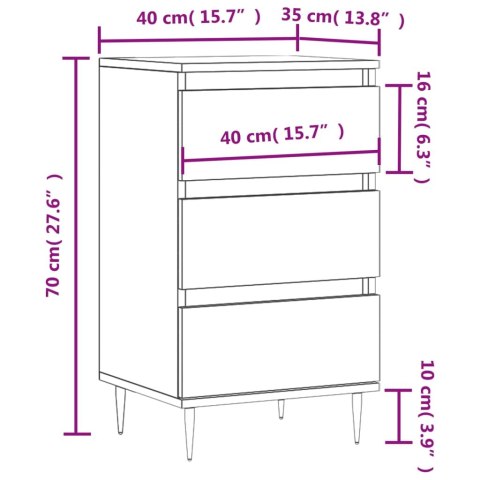 KOMODA BIAŁA 40X35X70CM