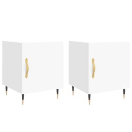 SZAFKI NOCNE 2 SZT BIAŁE 40X40X50CM