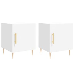 SZAFKI NOCNE 2 SZT BIAŁE 40X40X50CM