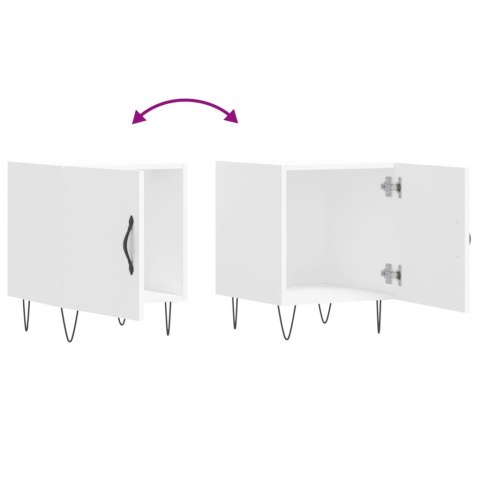 SZAFKI NOCNE 2 SZT BIAŁE 40X40X50CM