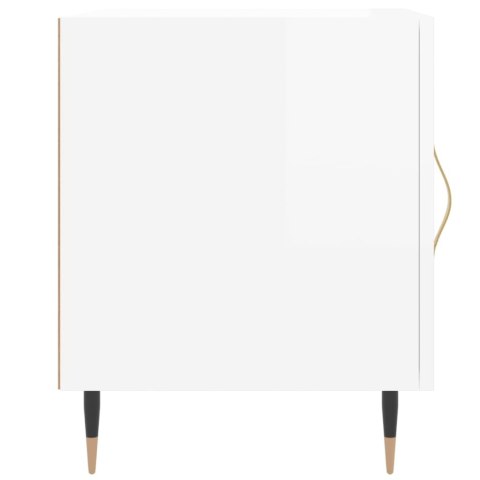 SZAFKI NOCNE 2 SZT BIAŁE POŁYSK 40X40X50CM