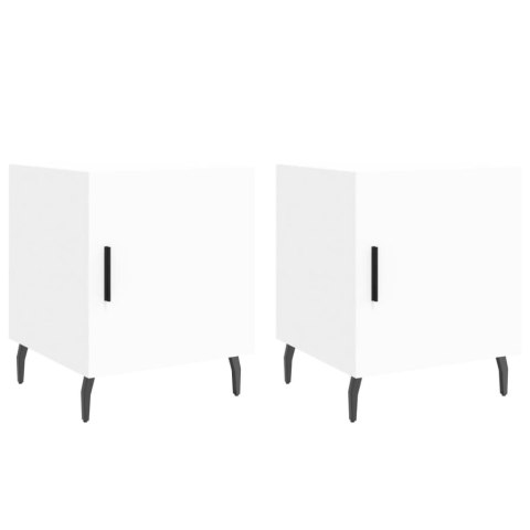 SZAFKI NOCNE 2 SZT BIAŁE 40X40X50CM