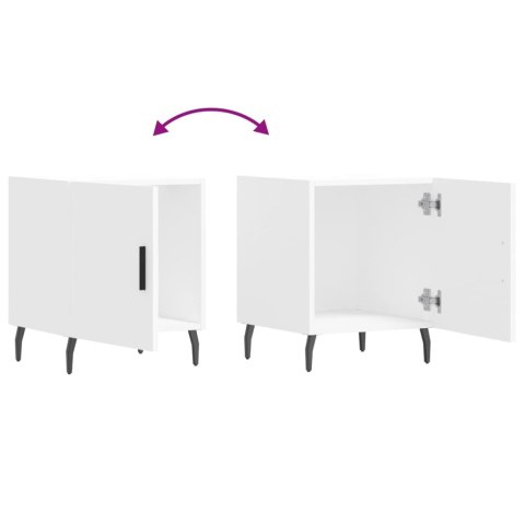 SZAFKI NOCNE 2 SZT BIAŁE 40X40X50CM