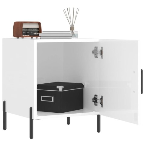 SZAFKI NOCNE 2 SZT BIAŁE POŁYSK 40X40X50CM